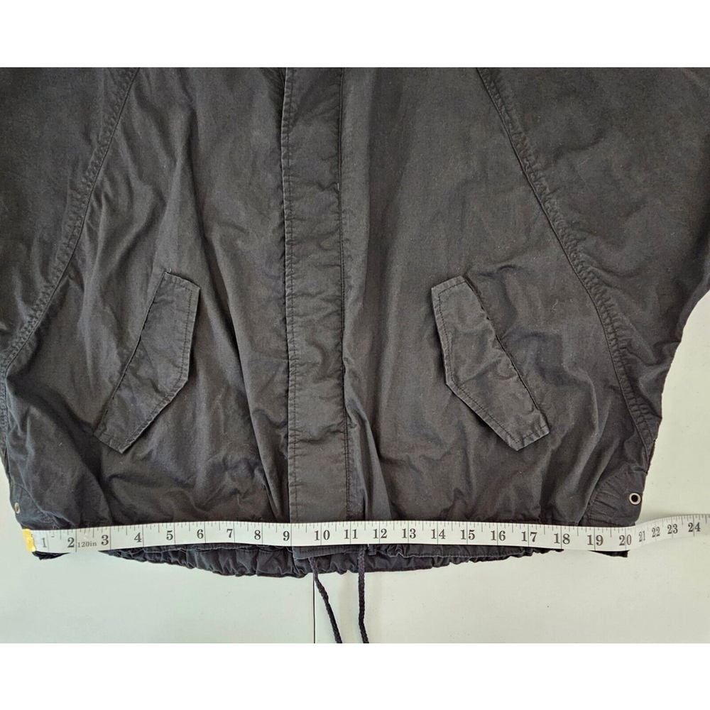 Kut From The Kloth Small Light Button Up Jacket Bat Wing Draw Cord Waist Black - Picture 6 of 16